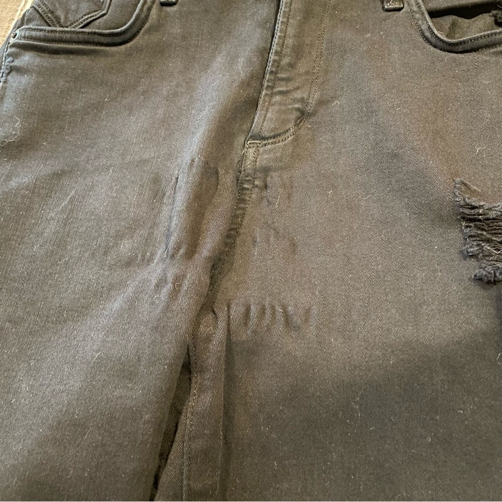 Agolde Sophie Black High Rise Distressed Skinny Jeans 26 - Picture 11 of 11